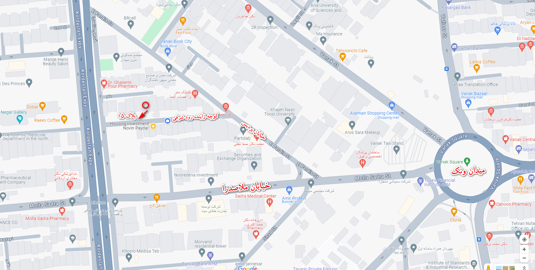 آدرس شرکت در نقشه